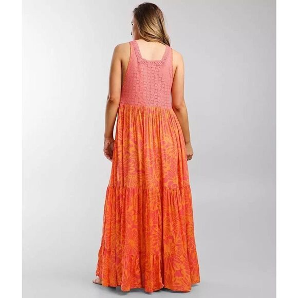 Free People Tiers For You Maxi Dress Size M - Picture 3 of 9
